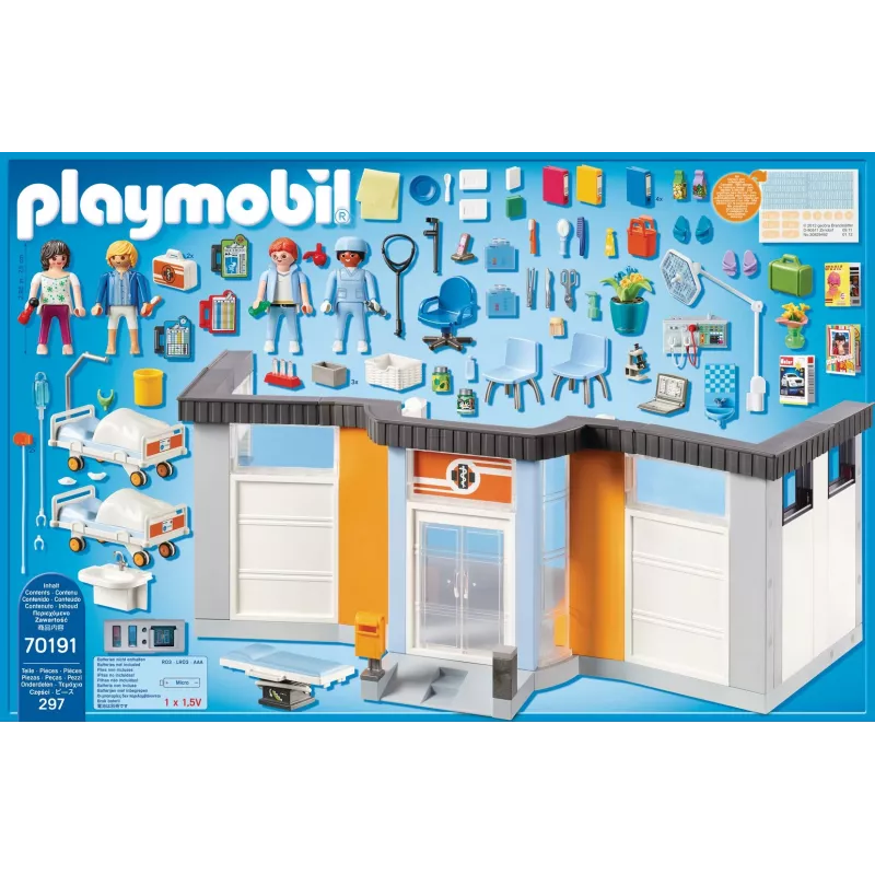 Personaggio Playmobil 70191 Padiglione ospedaliero arredato 297 pezzi