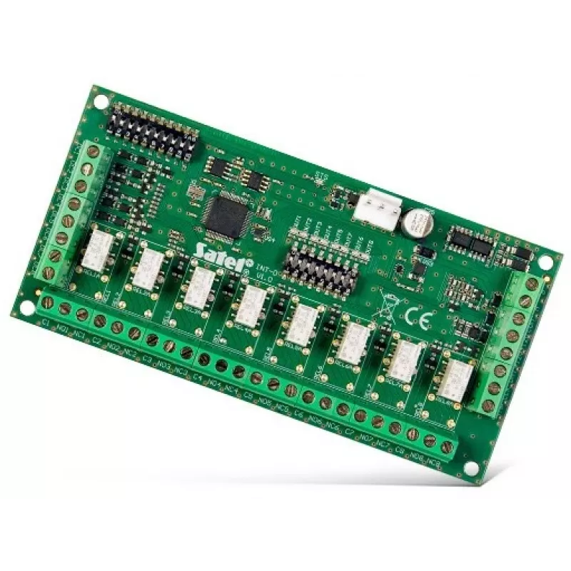 SATEL INT-O modulo di espansione uscite, 8 uscite OC/relè, RS-485