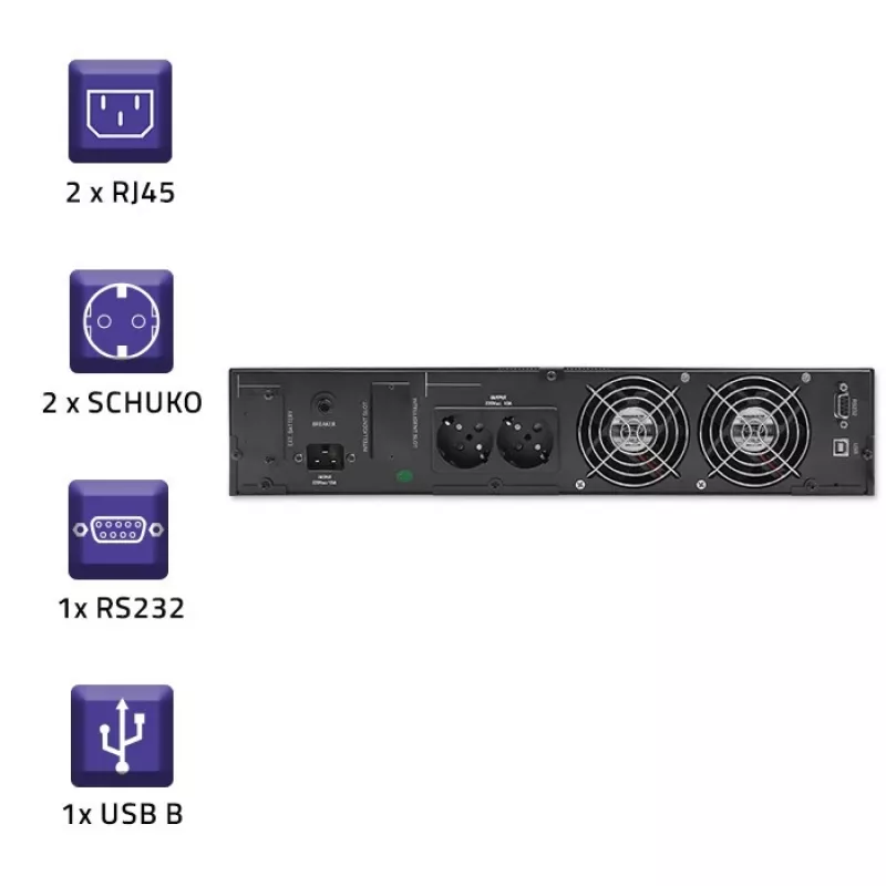 UPS QOLTEC 53946 Line-Interactive 2 kVA gruppo di continuità