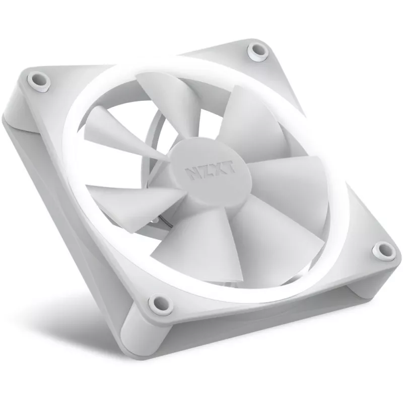 Ventola per case NZXT F120 RGB 120 mm bianco, 4 pin, 1800 U/min, 50,18 CFM, 18 LED