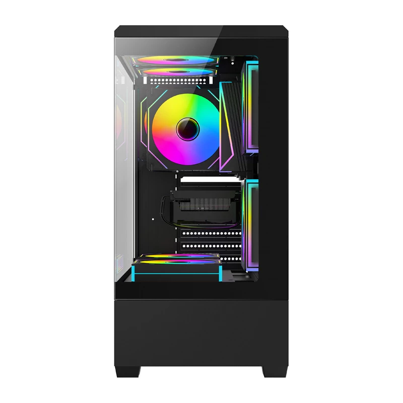Case per computer Darkflash C365 (nero) con 5 ventole incluse