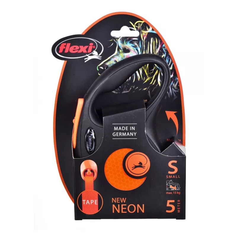 FLEXI Neon S - guinzaglio a ritrazione - 5 m