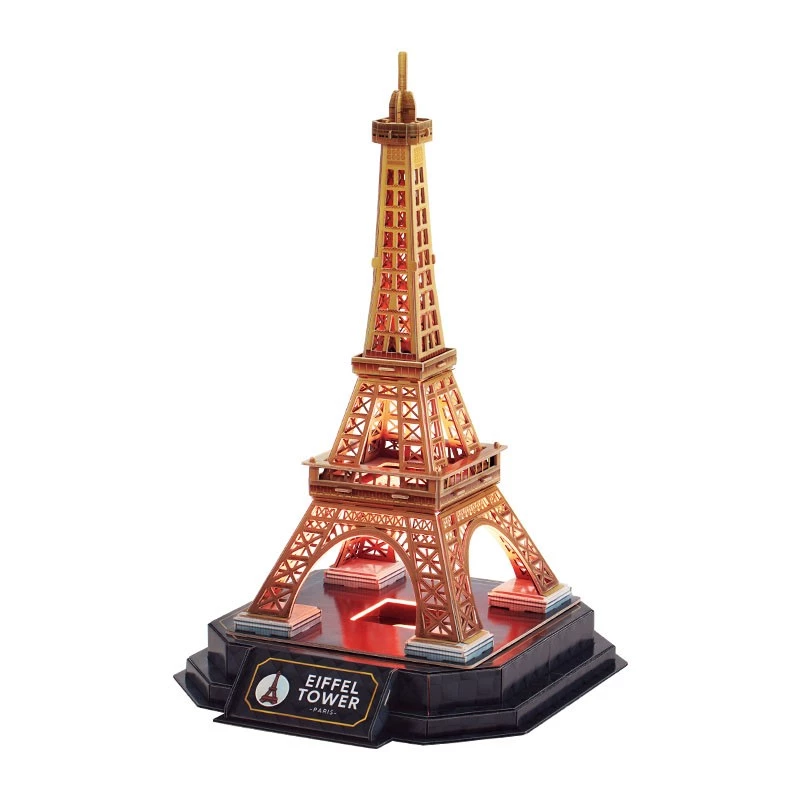 Puzzle 3D Cubicfun Torre Eiffel Night Edition LED di Cubicfun modello 306-L534H – puzzle architettonico 3D illuminato