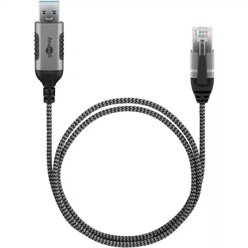 Cavo Ethernet Goobay USB-A 3.0 a RJ45 sottile 1 m – collega router, modem o (74393)