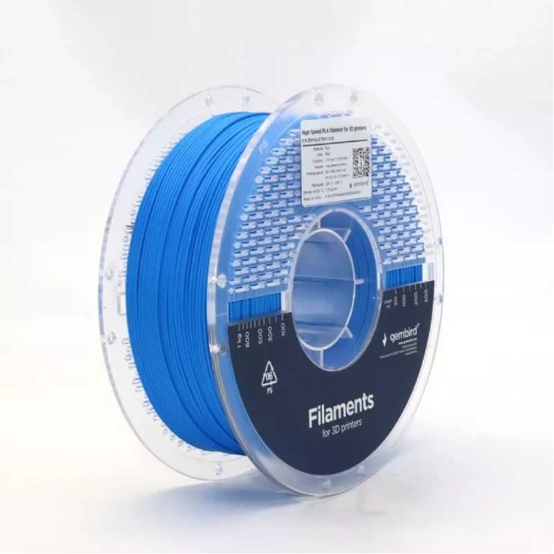 Filamento per stampa 3D Gembird PLA 1,75 mm blu 1 kg bobina