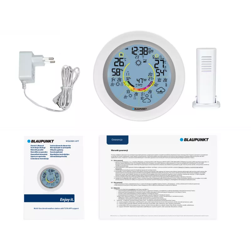 Stazione meteo Blaupunkt WS60WH App, bianco
