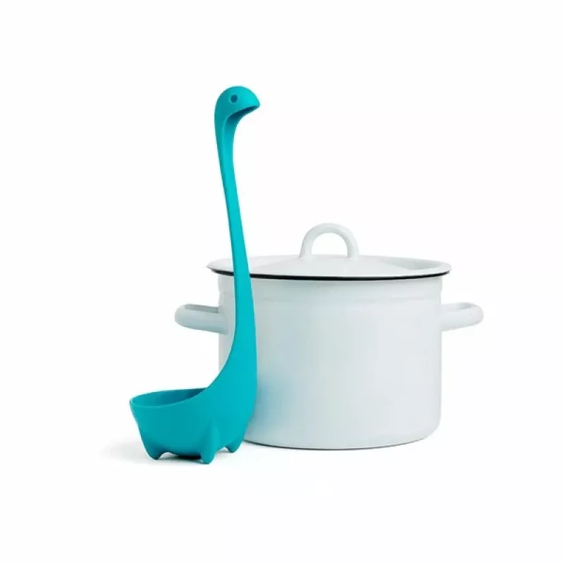 Mestolo Ototo Design OT821 turchese lunghezza 245 mm larghezza 89 mm