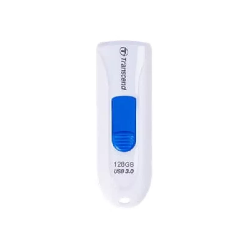Transcend JetFlash 790 TS128GJF790W chiavetta USB, 128 GB, USB 3.1 Gen 1, connettore retrattile, bianco