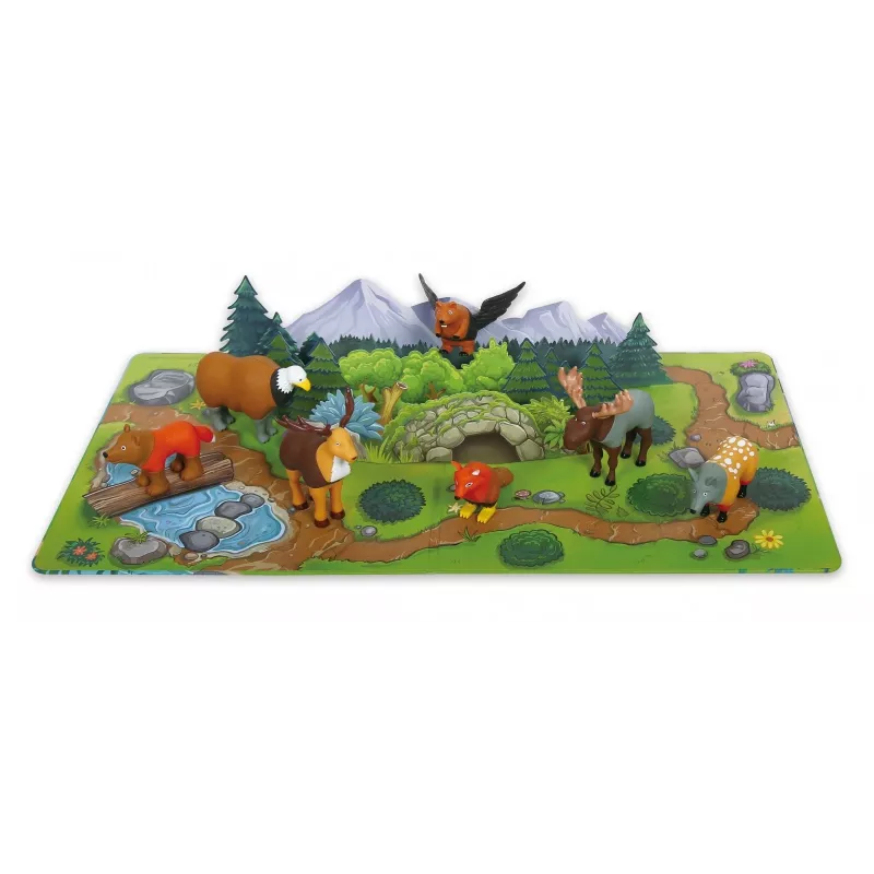 Set magnetico mini animali MALIK 62343 — set giocattolo magnetico animali del bosco per bambini piccoli