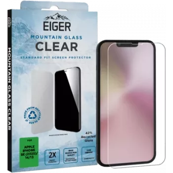 Pellicola protezione display in vetro temperato Eiger Mountain Glass Clear per iPhone SE 2025 / iPhone 14 / iPhone 13 EGSP01024