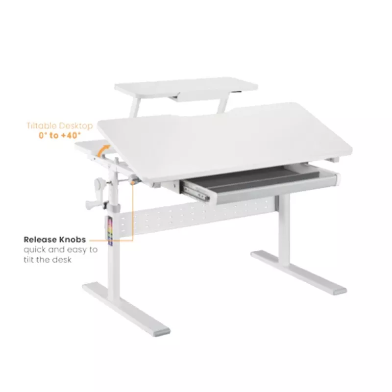 Scrivania per bambini Ergo Office ER-483 — regolabile in altezza compatta