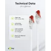 Wentronic Goobay cavo patch CAT 6, S/FTP (PiMF), bianco, 3 m – LSZH senza alogeni, rame (93507)