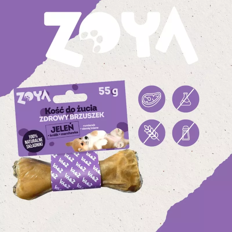 ZOYA Osso da masticare cervo - snack per cani - 55 g