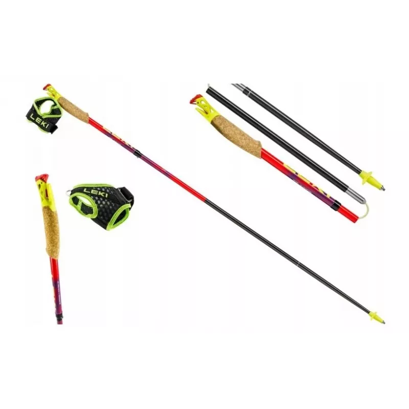 Bastoncini da trekking Leki TRL Ultratrail FX One 120 cm, rosso