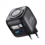 Havit UC250 A-EU caricabatterie da viaggio GaN con cavo estensibile, nero