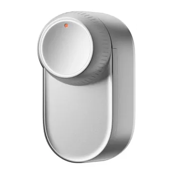 Serratura smart per porta SwitchBot W5600000S argento – connettività Bluetooth, compatibile con serrature standard da incasso