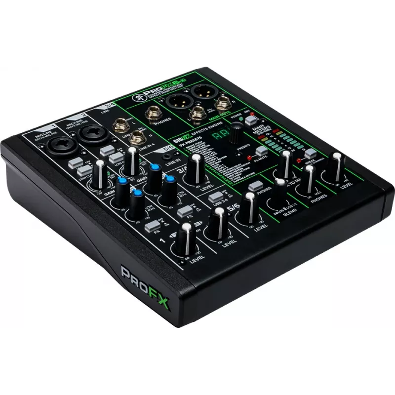Mixer Mackie ProFX6v3 mixer analogico compatto a 6 canali con interfaccia USB
