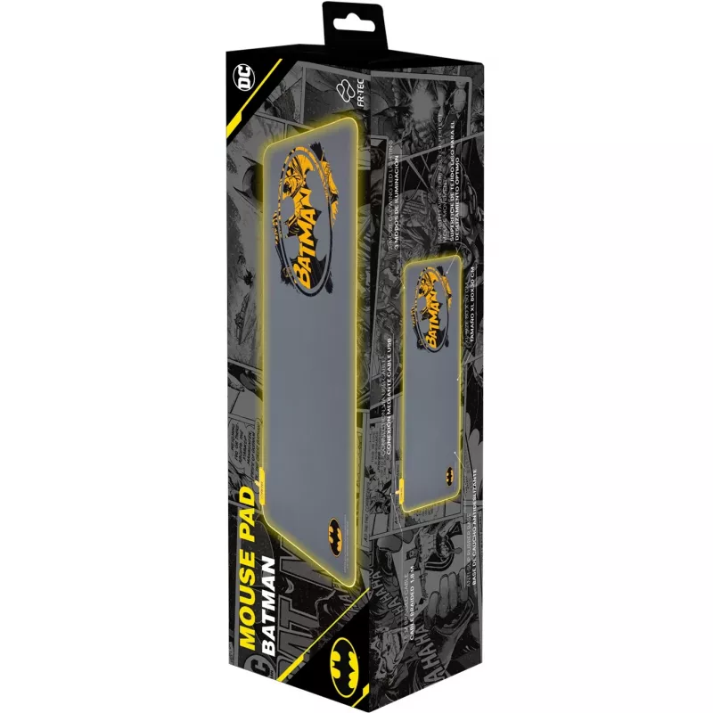 FR-TEC BATPCMPAD tappetino per mouse gaming nero - grigio - giallo (BATPCMPAD)