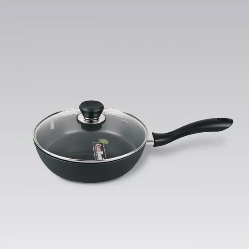 Padella Maestro MR-1205-28 con coperchio, 28 cm, nero