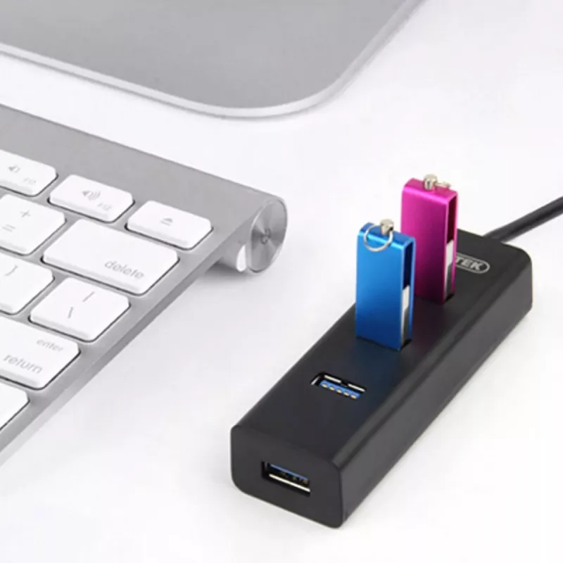 UNITEK Y-3089 hub interfaccia USB 3.2 Gen 1 (3.1 Gen 1) Type-A 5000 Mbit/s nero