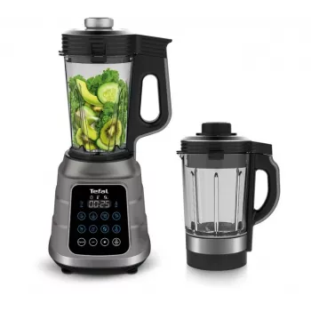 Frullatore da tavolo Tefal BL985A31 — 1300 W, caraffa in vetro 1,75 l + caraffa Tritan 2 l, lame in acciaio inox Trip'Ax a 6 lame, funzione mix sottovuoto