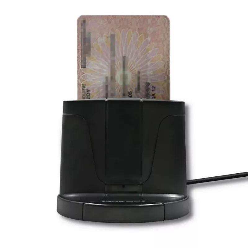 Lettore di smart card Qoltec 50632 USB 2.0 nero cavo 1m