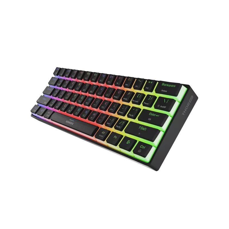 TASTIERA GAMING GENESIS THOR 660 G2 US NERA WIRELESS RGB MECCANICA GATERON BROWN