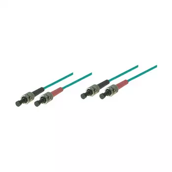 Cavo patch fibra ottica duplex OM3 (multimodale, 50/125) ST/ST, LSZH, 5m, Good Connections®