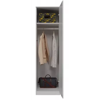 Armadio Top e Shop SD-50 BI con 5 ripiani, 1 porta, telaio bianco