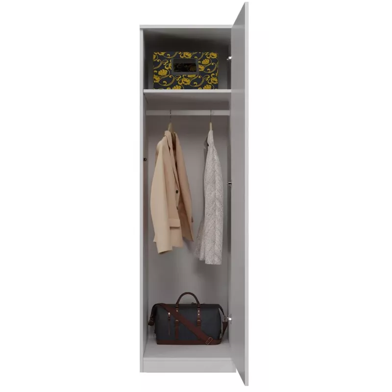 Armadio Top e Shop SD-50 BI con 5 ripiani, 1 porta, telaio bianco