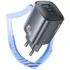 Caricabatterie T66 45W CC290 GaN ricarica rapida argento