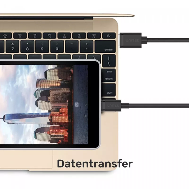 Cavo dati e di ricarica USB-C a USB-A Unitek C14067BK 1,5 m, nero, connettore maschio USB-C a connettore maschio USB-A