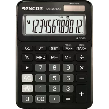 Calcolatrice SENCOR SEC 372BK da tavolo 12 cifre LCD, a batteria