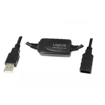 Cavo USB LogiLink 15M USB 2.0 M/F nero