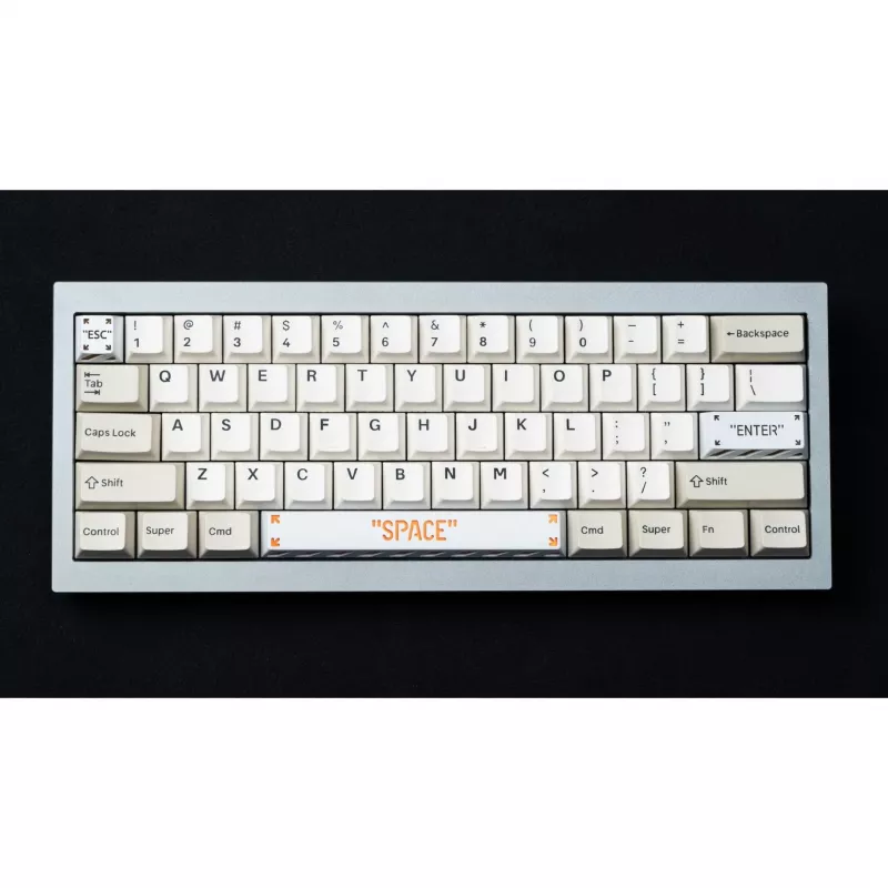 Enter Aluminum Alloy Artisan Keycap, tasto bianco/arancione