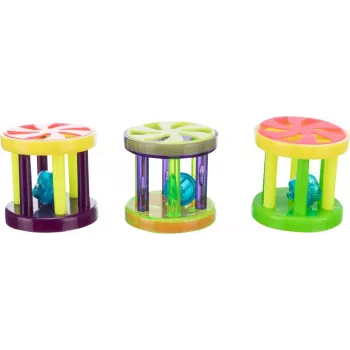 Palla giocattolo per gatti Trixie Ball Trixie Ball and Roll, plastica, campanello, multicolore, Ø 4,5 cm, 1 pz.