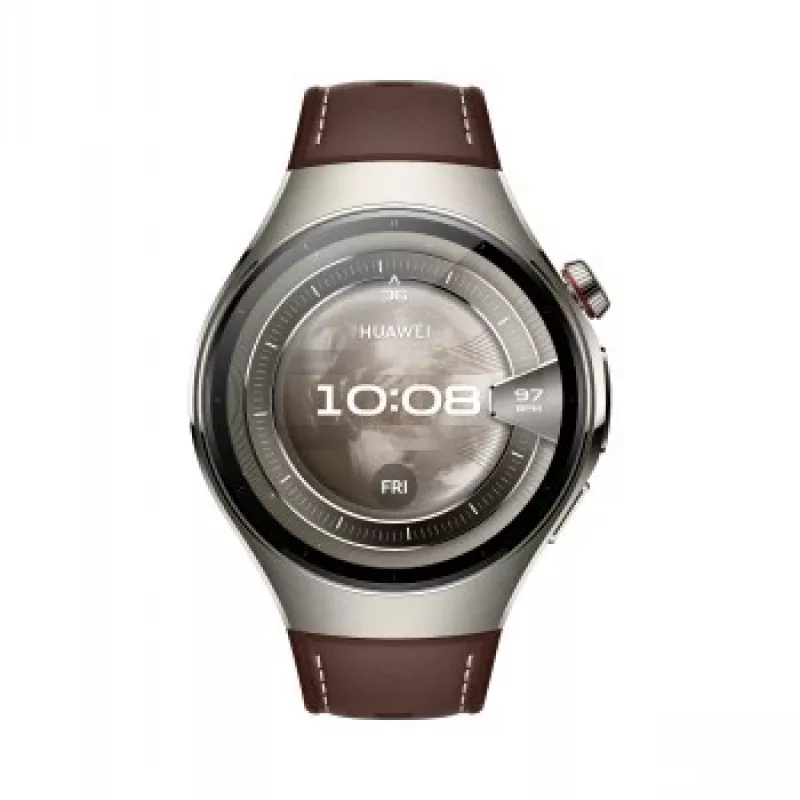 Huawei Watch 5 46 mm 55020EVY smartwatch, AMOLED da 1,5 pollici 466x466, GPS, NFC, 4G LTE, titanio, argento/marrone