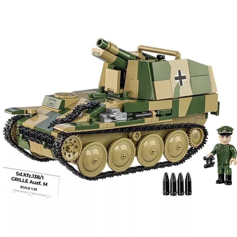 Kit di costruzione Cobi SD.KFZ.138/1 Grille, 720 pezzi, modello da esposizione
