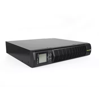 Gruppo di continuità Green Cell UPS13 — UPS online a doppia conversione, 1000 VA / 900 W, onda sinusoidale pura, 6 uscite AC, LCD, 2 batterie 12V 9Ah