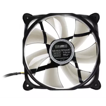Ventola per case NoiseBlocker Multiframe M12-P 120 mm, 2000 U/min, 133 m³/h, 4,5 V, nera
