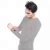 Blusa Glovii GJ1GXL grigio manica lunga elastan poliestere