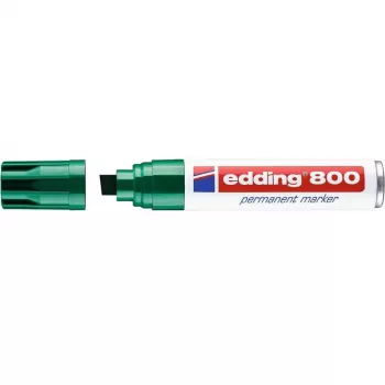 Pennarello permanente Edding 800 punta a scalpello verde