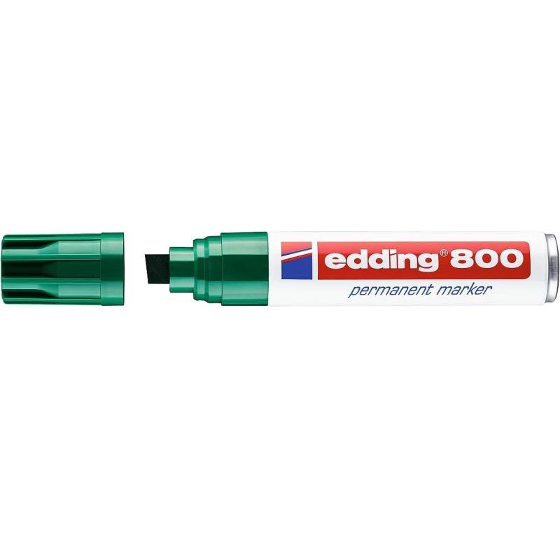Pennarello permanente Edding 800 punta a scalpello verde