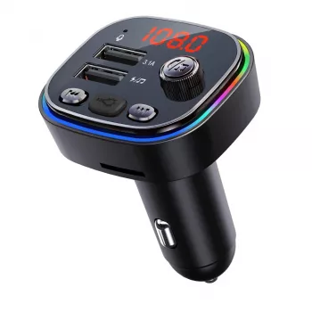 Trasmettitore FM VAKOSS TC-B439K Bluetooth USB, 87,5–108 MHz, riproduzione microSD/USB, uscita 5V/3,1A, indicatore RGB