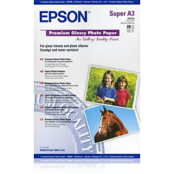 Epson Premium Glossy Photo Paper, DIN A3+, 250g/m², 20 fogli