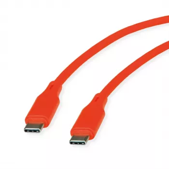 Cavo ROLINE USB 2.0 C-C ST/ST silicone 60W 1m arancione - cavo - Digitale/Dati (11.02.9124)