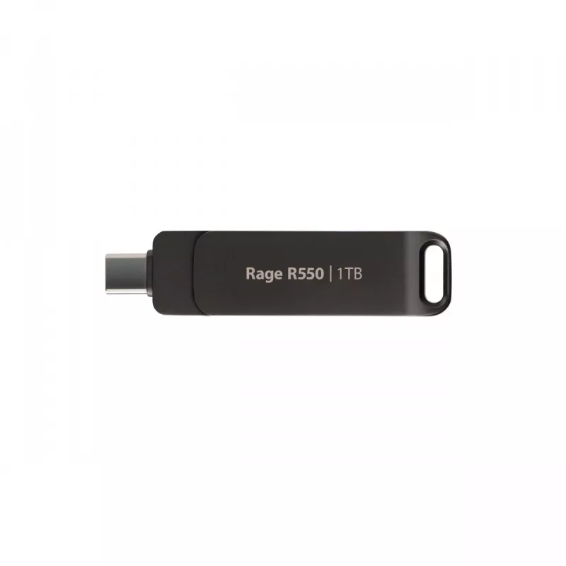 Chiavetta USB PATRIOT Rage R550 1TB 100 MB/S USB A+C design girevole (PE1TR550DSAD) nera