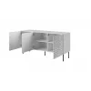 HOLE Cassettiera 152x42,5x74,5 cm bianco opaco