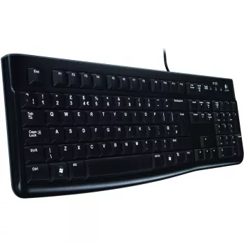 Logitech Desktop MK120 combo, nero, con filo, layout svizzero, 920-002504