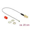 Cavo coassiale DeLOCK 89831 0,2 m RP-SMA femmina grigio